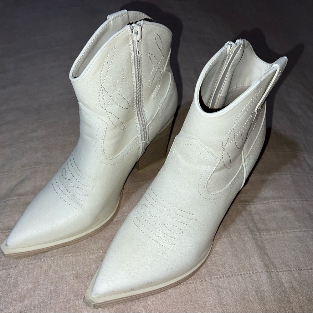 Altar’d State White Ankle Boots